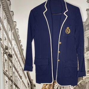 Blazer with crest and gold detailing